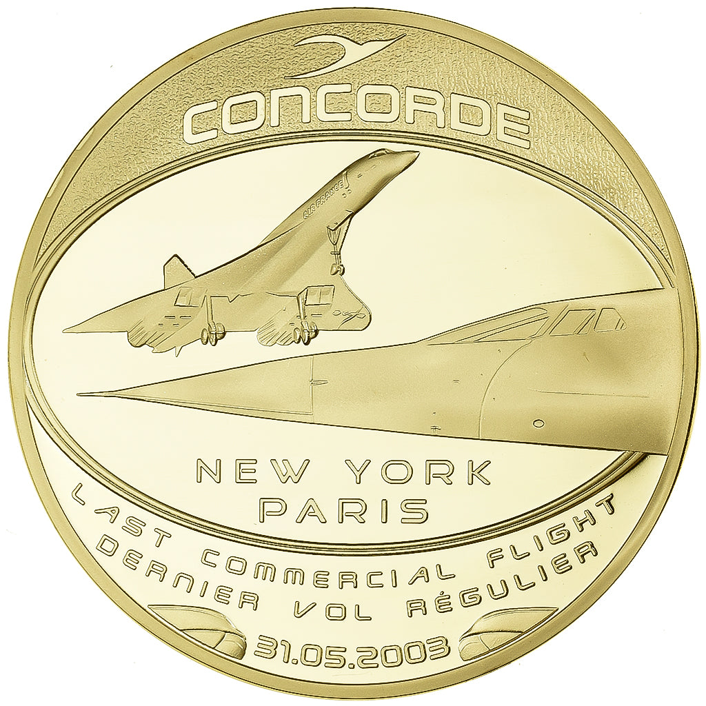 Frankreich, Medaille, Adieu au Concorde, Dernier Vol New-York/Paris, 2003