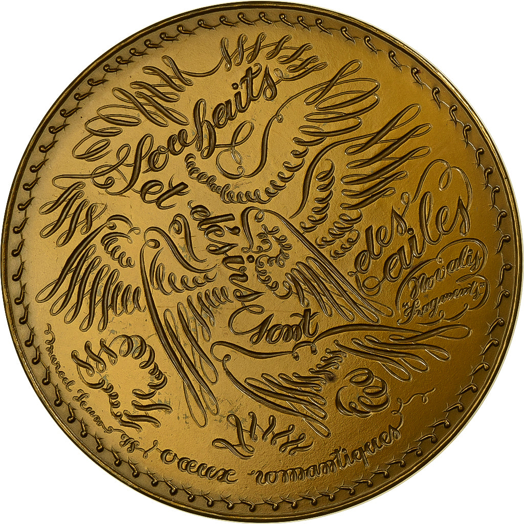 Francja, medal, Voeux Romantiques, 1979, Bronze Florentin, Marcel Jean, MS(63)