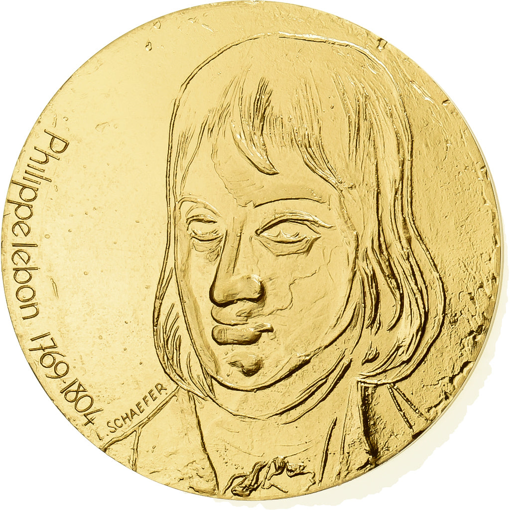 Frankreich, Medaille, Philippe Lebon, 2003, Gilt Bronze, Schaefer, UNZ