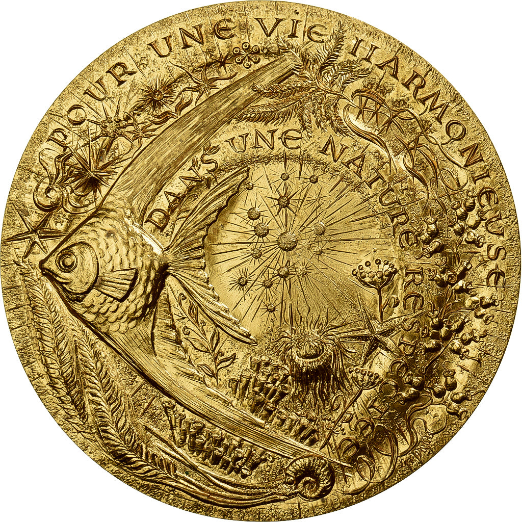 Francja, medal, Voeux, Nature respectée, 1978, Bronze Florentin, AU(55-58)