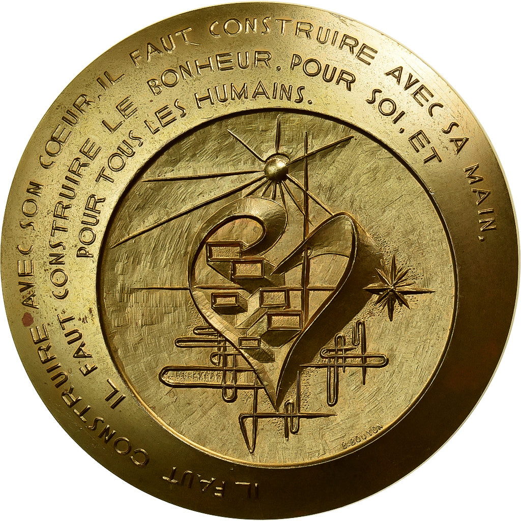 França, medalha, Vœux pour toute l'année, 1975, Bronze Florentin, Bouyon