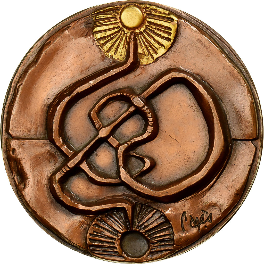 France, Médaille, Victor Hugo, Itinéraire, 1976, Cuivre, TTB+, Pagès