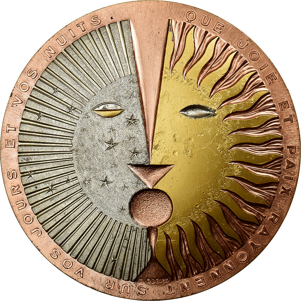 France, Médaille, Médaille de voeux, 1980, Cuivre, SUP, Rodier