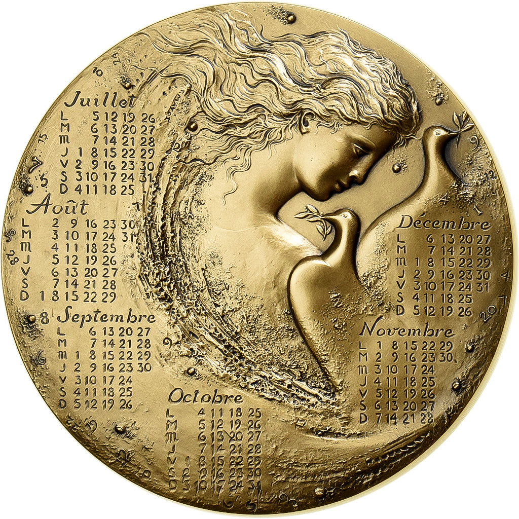 Francia, medaglia, Calendrier, Femme aux Colombes, 2004, Bronzo, Mayot, SPL
