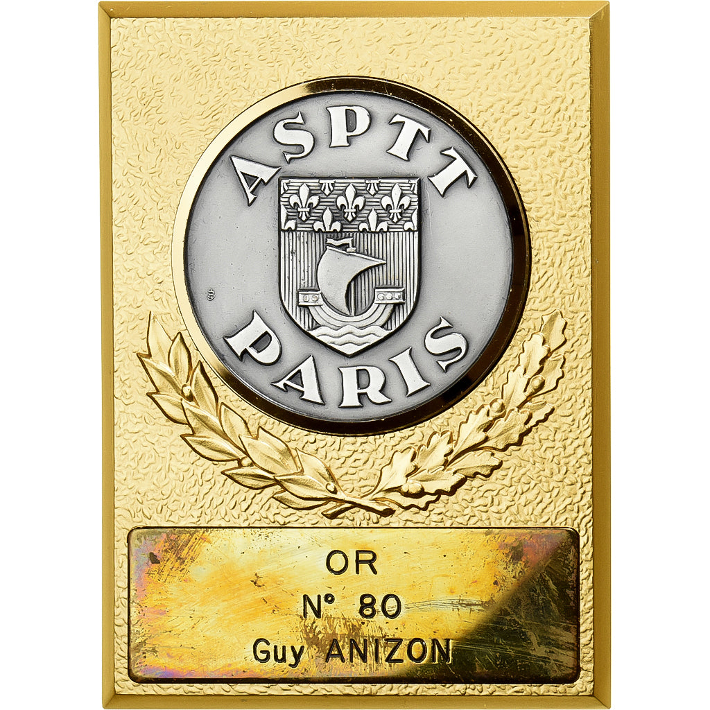 Francia, medalla, A.S.P.T.T Paris, Bronce dorado, SC
