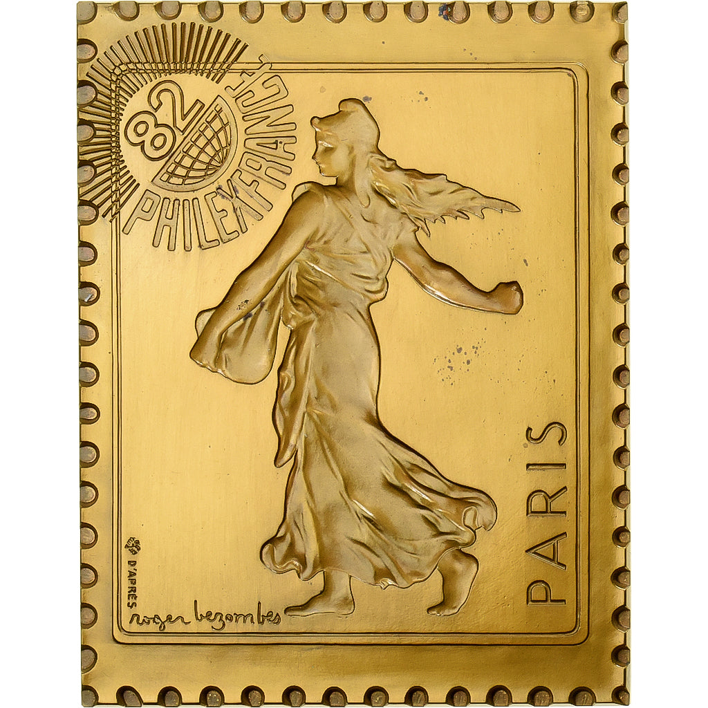 France, Medal, Exposition Philatélique Internationale, Paris, 1982, Bronze