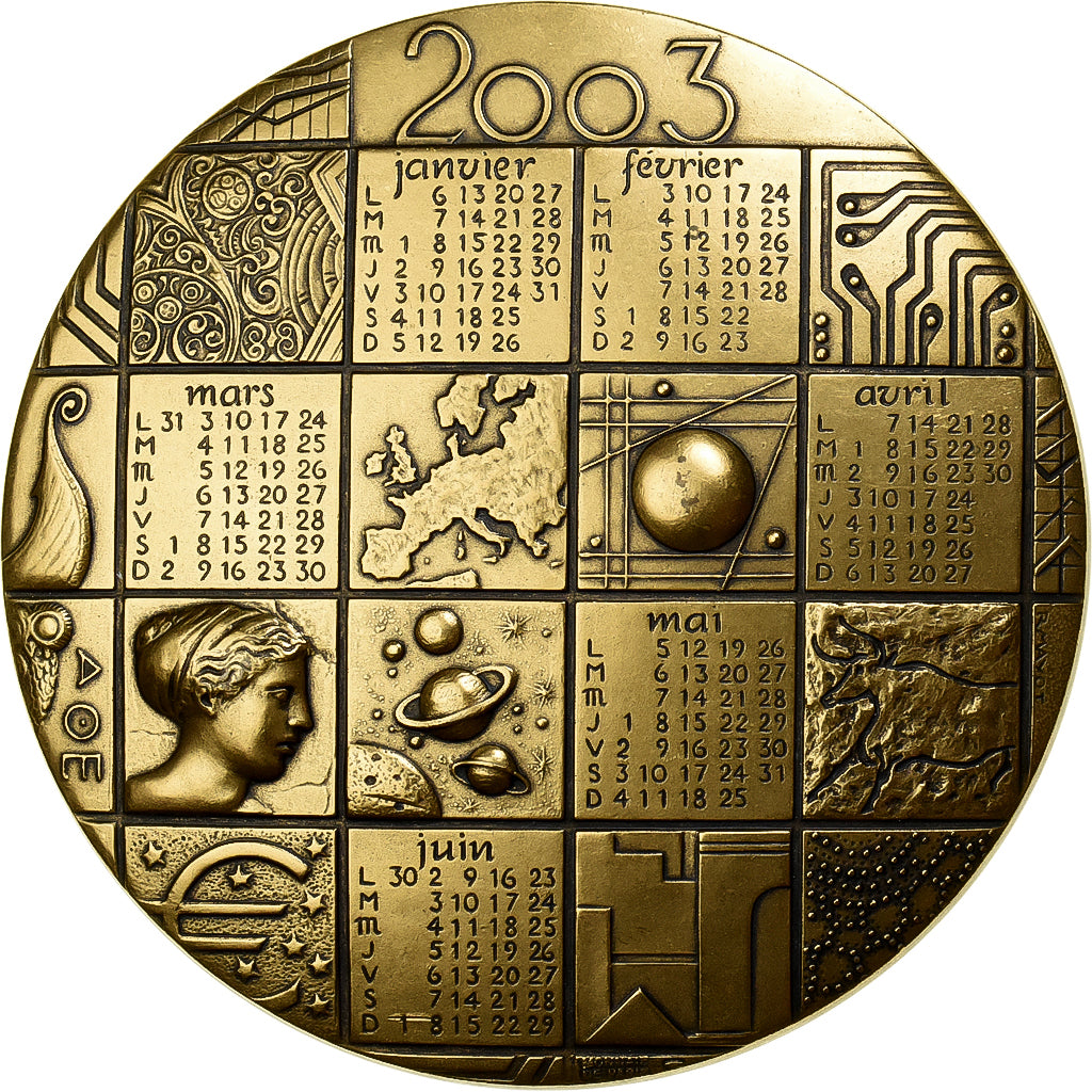 Francia, medaglia, Calendrier 2003, 2003, MDP, Bronzo, Mayot, SPL-