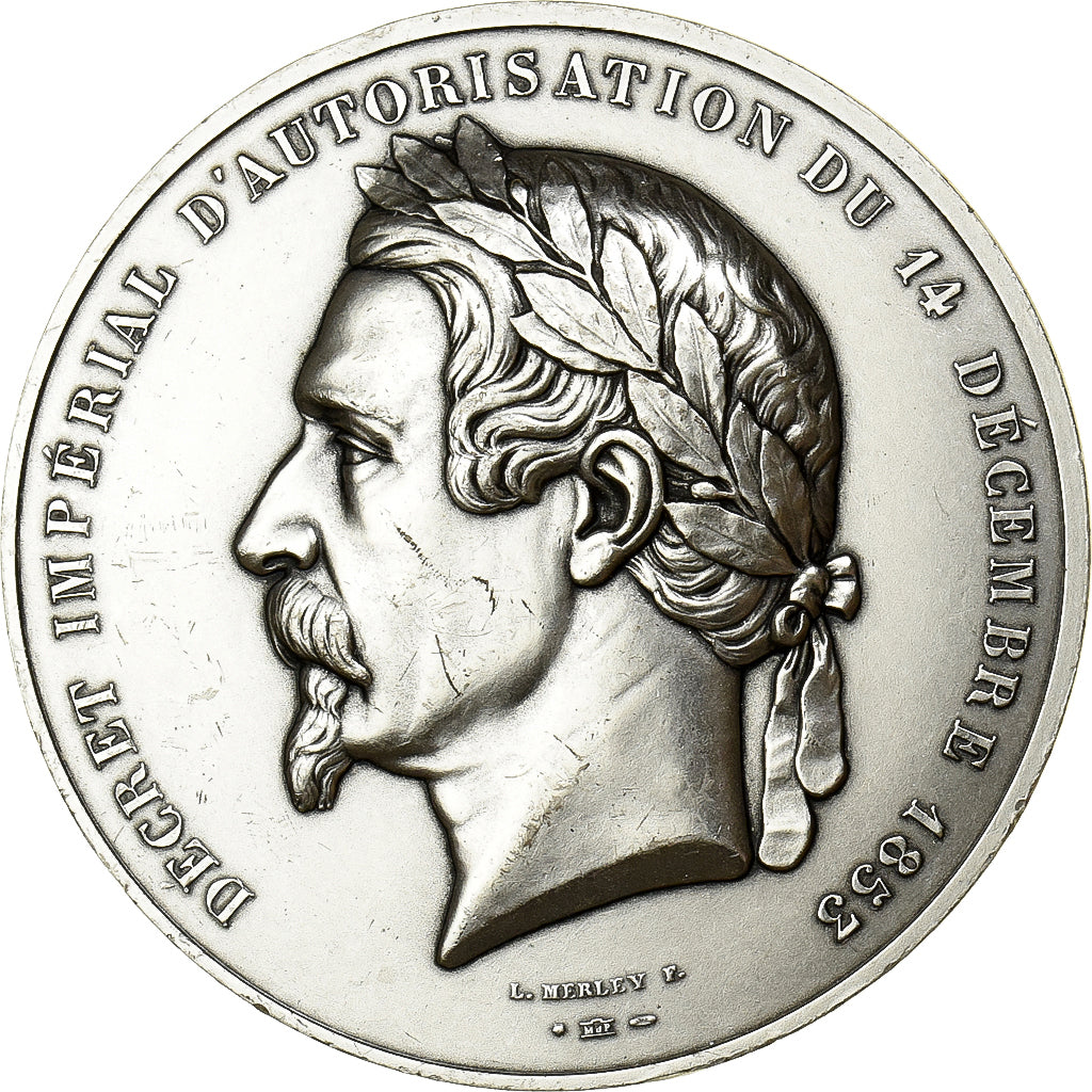 Francia, medaglia, Napoléon III, Compagnie Générale des Eaux, Argento, MDP