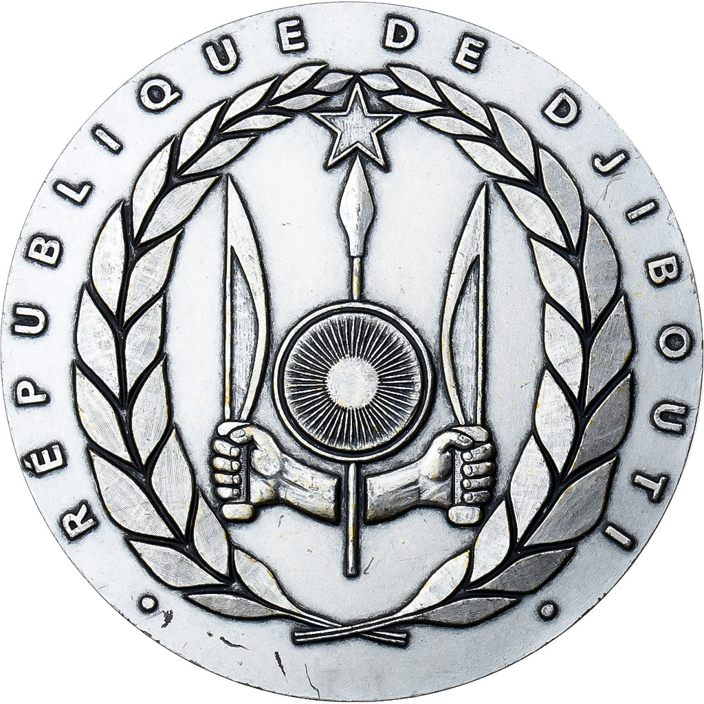 France, Médaille, République de Djibouti, Bronze argenté, TTB+, MDP