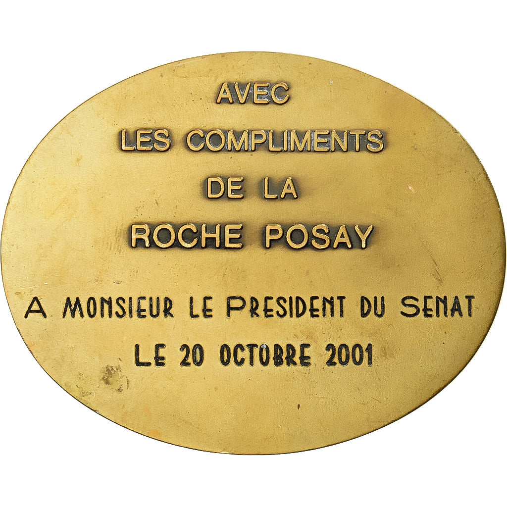 France, Medal, La Roche Posay, à Christian Poncelet, Président du Sénat