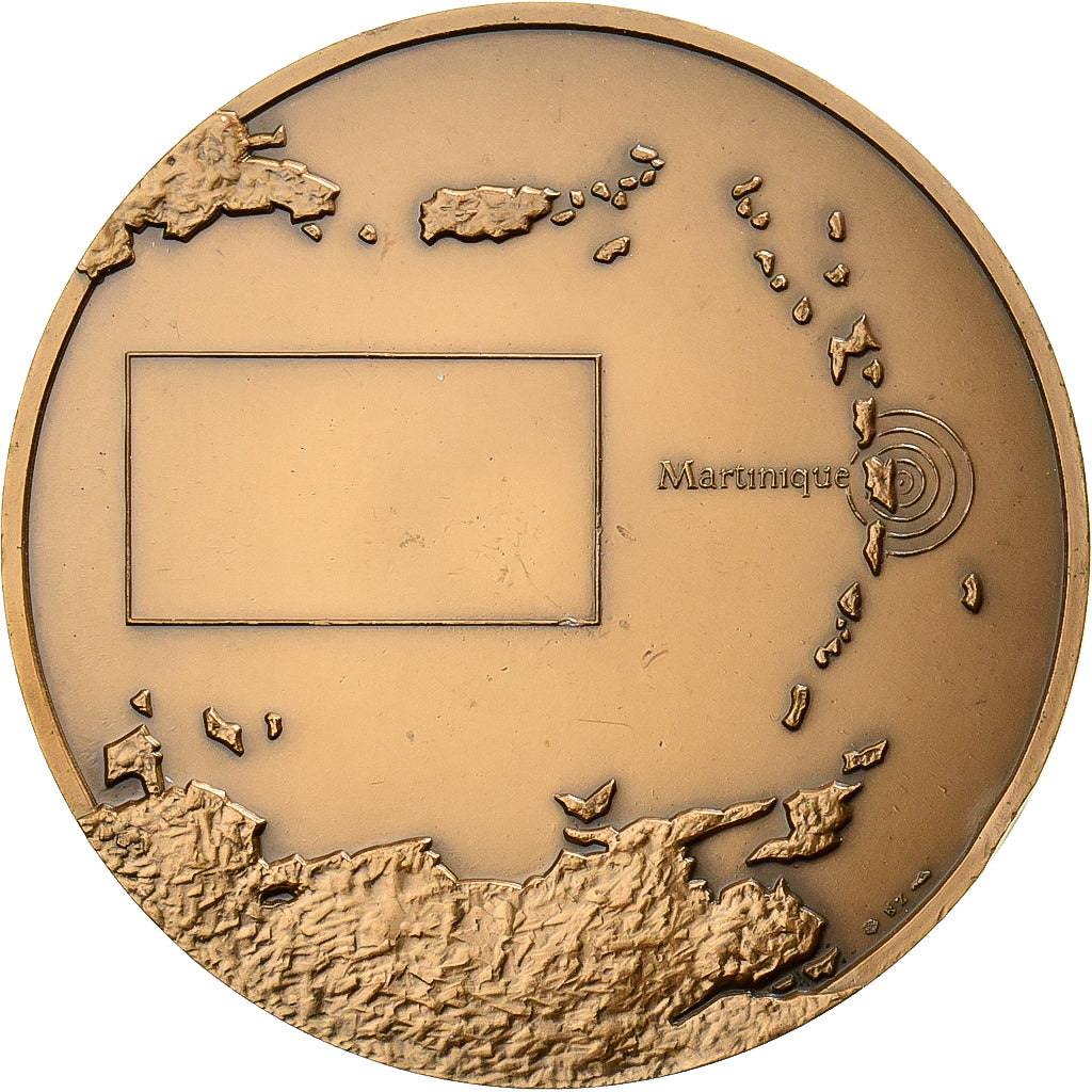 Francia, medaglia, Conseil Régional de la Martinique, 1988, Bronzo, SPL-
