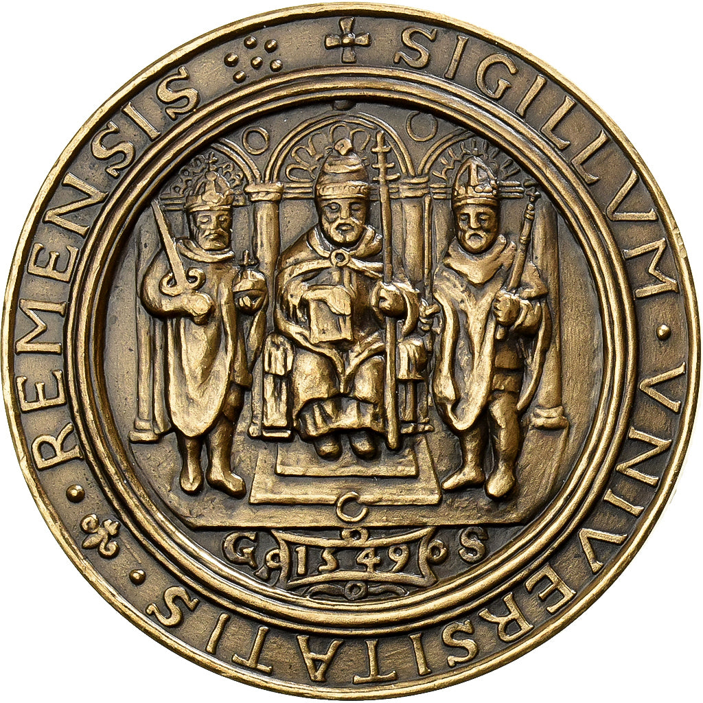 Francia, medaglia, 450ème Anniversaire de l'Université de Reims, 1999, Bronzo