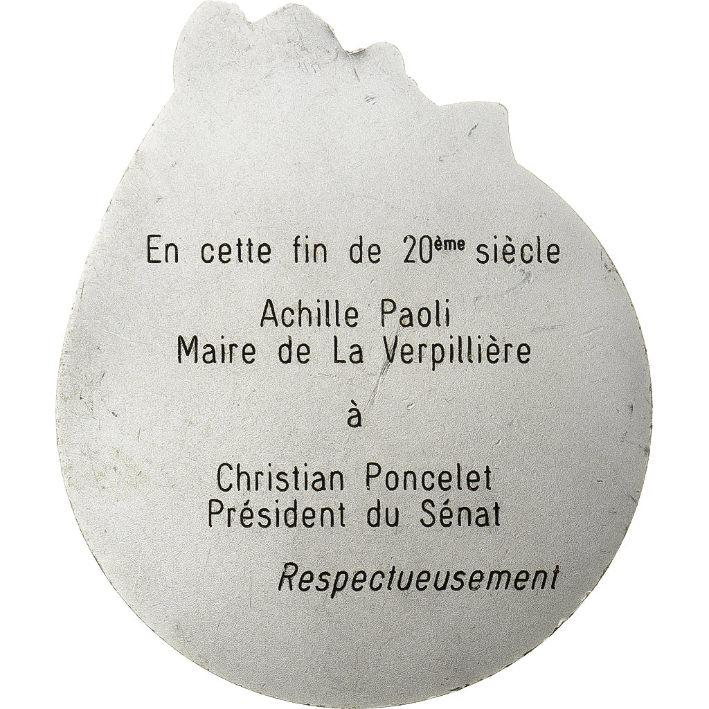 France, Médaille, la Verpillière à Christian Poncelet, Président du Sénat