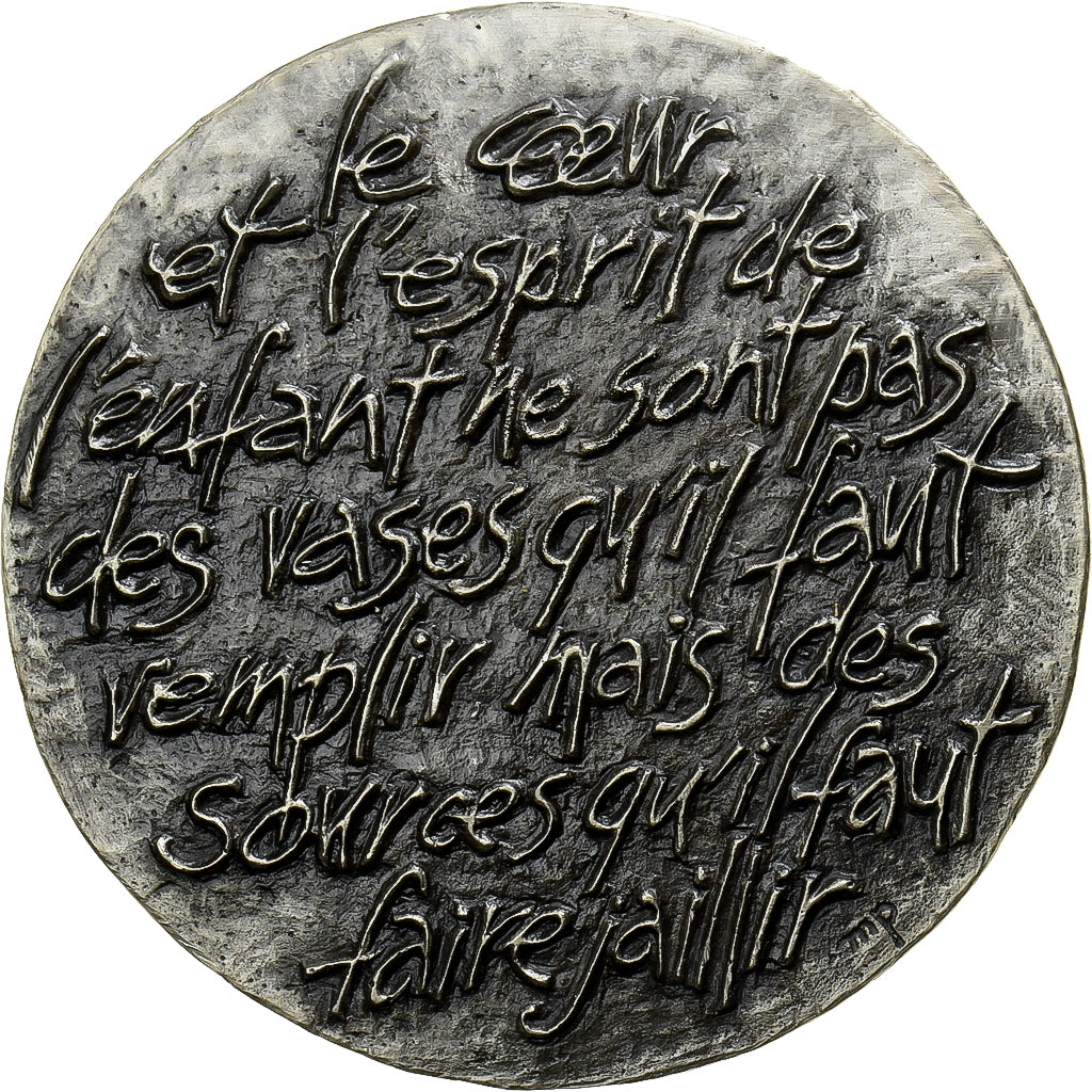 Frankreich, Medaille, Pierre Larousse, Encyclopédiste, Silvered bronze, UNZ