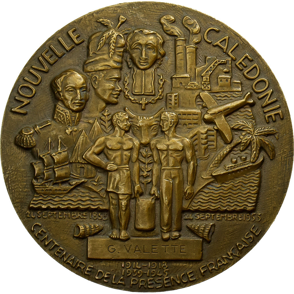 Francia, medaglia, Nouvelle Calédonie, Centenaire de la Présence Française