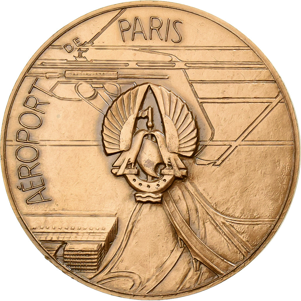 Francia, medaglia, Inauguration de l'Aéroport d'Orly, 1961, Bronzo, Dropsy