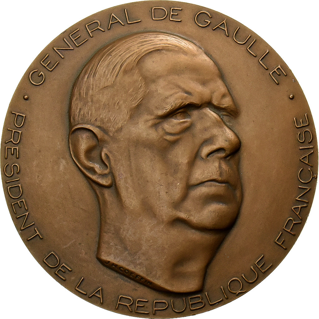Francia, medaglia, Général de Gaulle, Président de la République, Bronzo