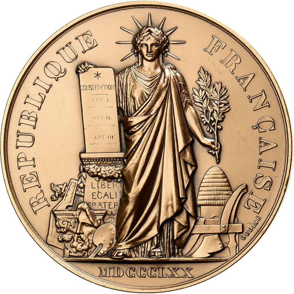 Francia, medaglia, La Constitution, Bronzo, Dubois.H, SPL-