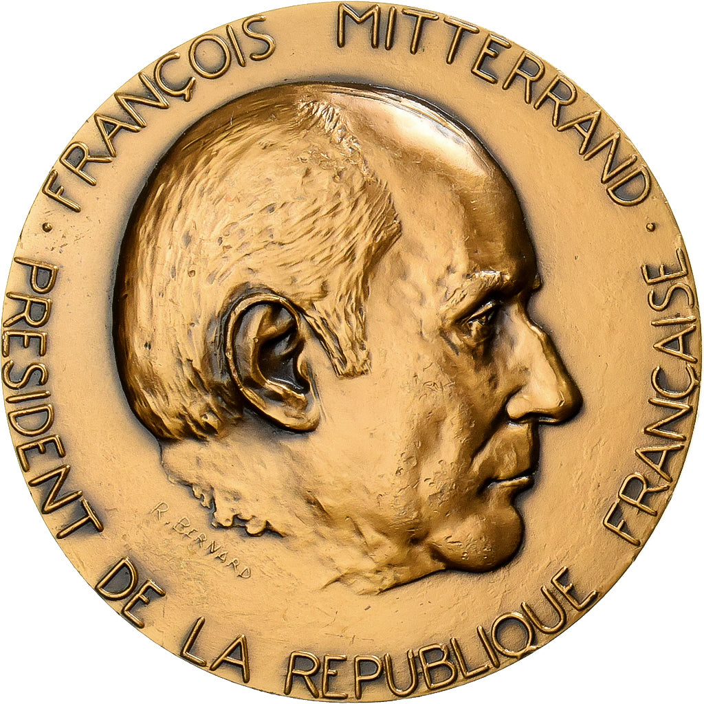 Francia, medaglia, François Mitterrand, Président de la République, Bronzo