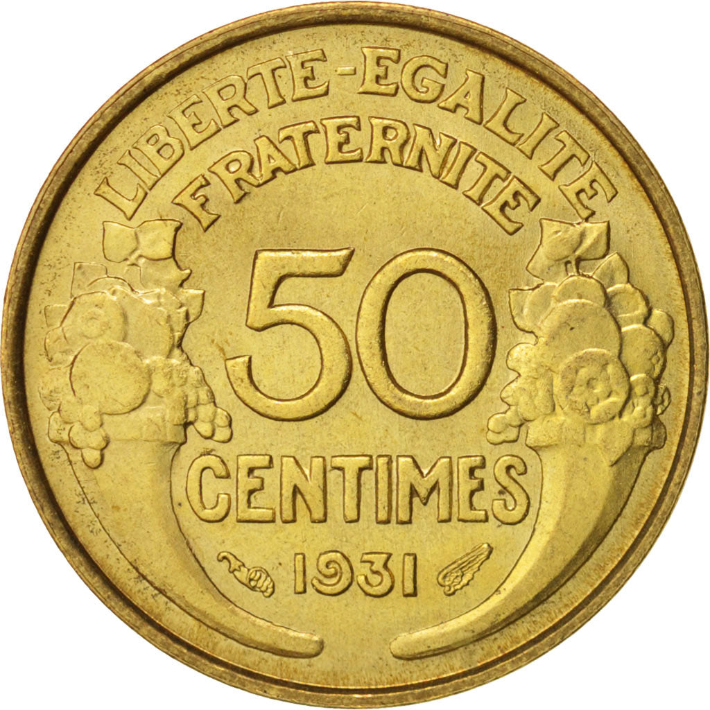 Monnaie, France, Morlon, 50 Centimes, 1931, SPL+, Aluminum-Bronze, KM:894.1