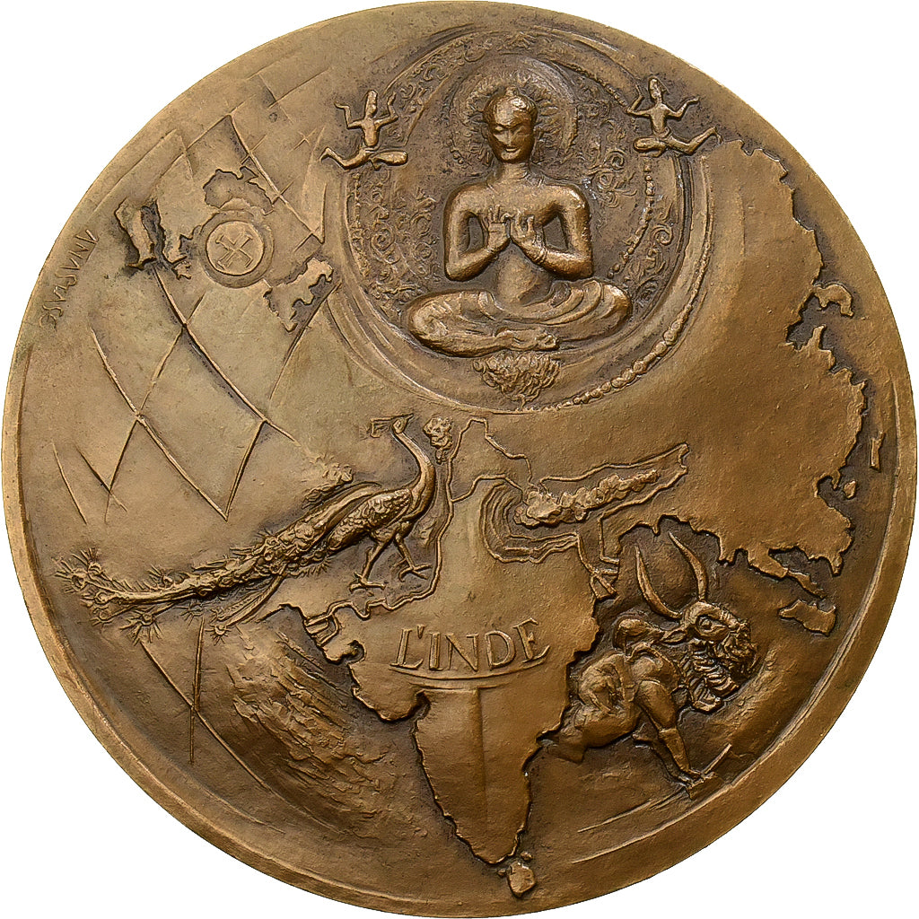 Francia, medaglia, L'Inde, 1976, Bronzo, Anastase, SPL-