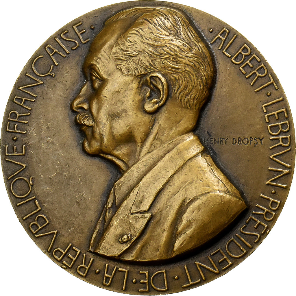 Francia, medaglia, Albert Lebrun, Président de la République, Bronzo, Dropsy