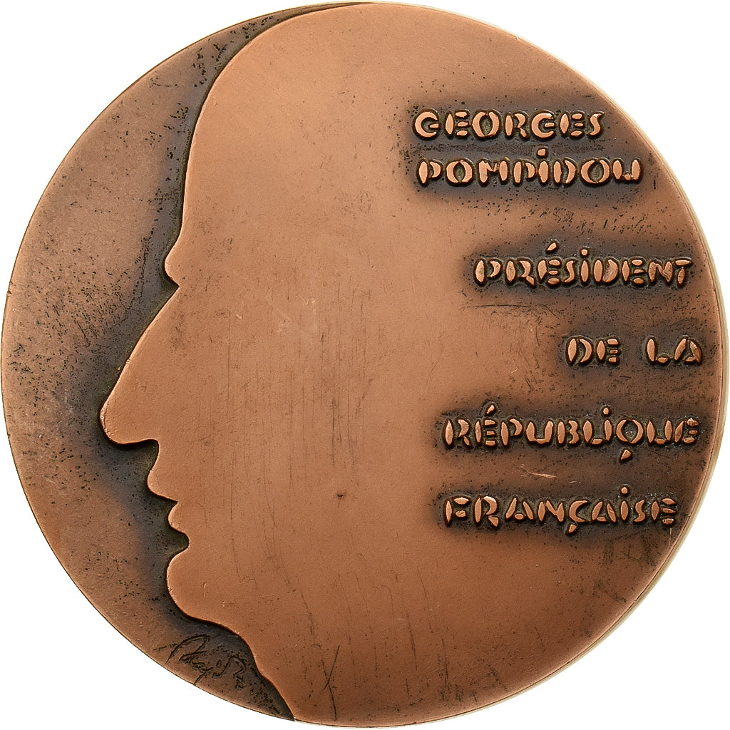 France, Medal, Georges Pompidou, Président de la République Française, 1970