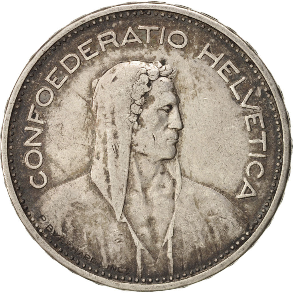 Coin, Switzerland, 5 Francs, 1931, Bern, EF(40-45), Silver, KM:40