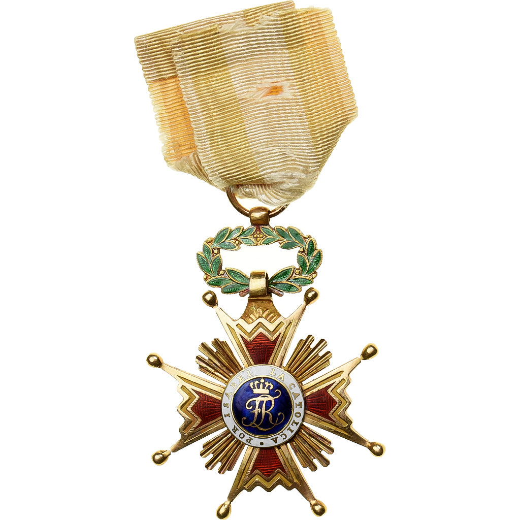 Spain, Ordre d'Isabelle la Catholique, Medal, Excellent Quality, Gold, 47