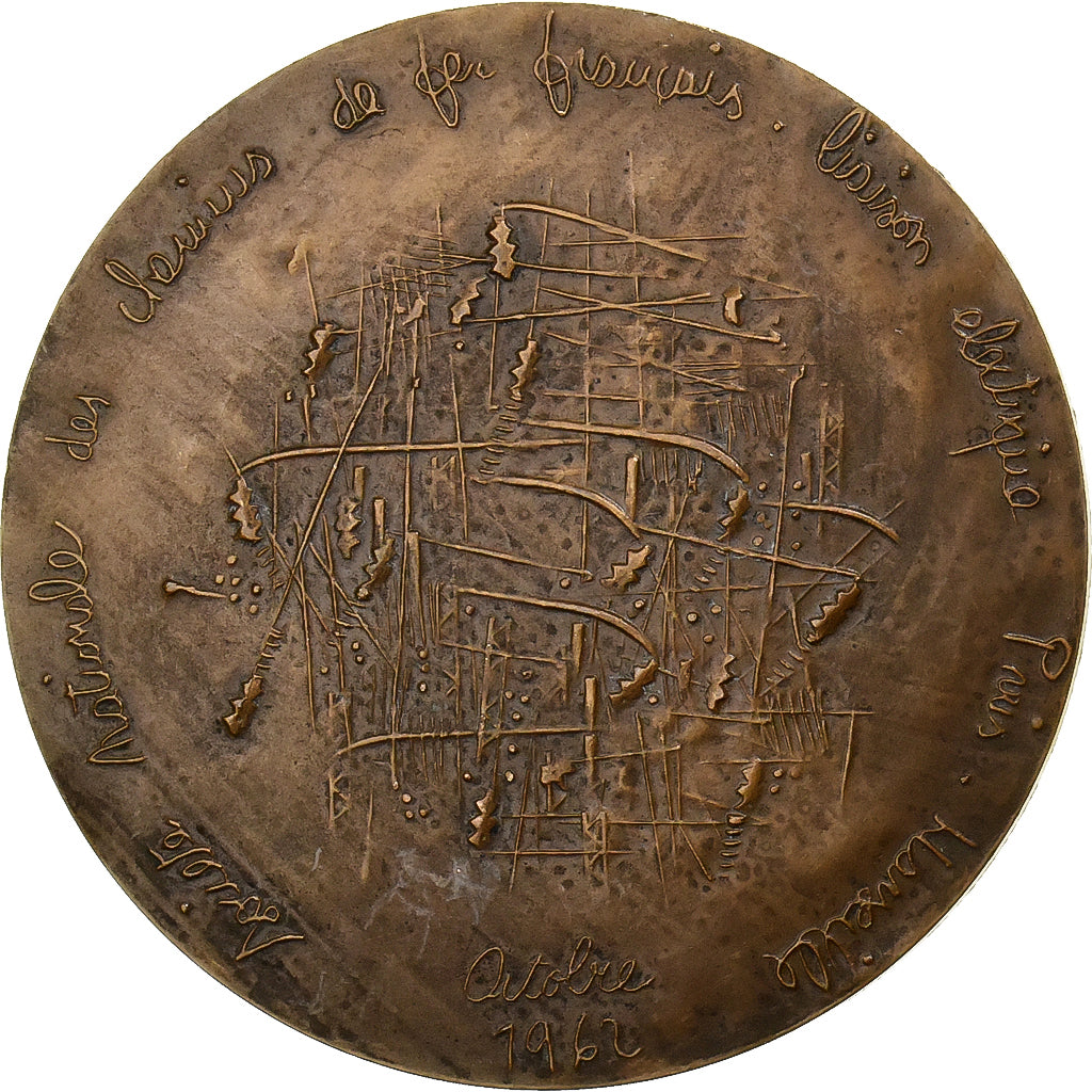 Francja, medal, Chemins de Fer, Ligne Electrique Paris-Marseille, 1962