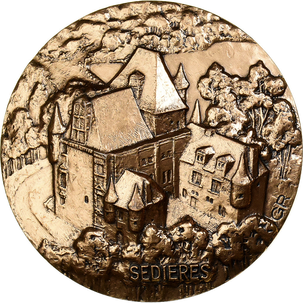 Francia, medaglia, Conseil Général de la Corrèze, Sédières, Bronzo, SPL-