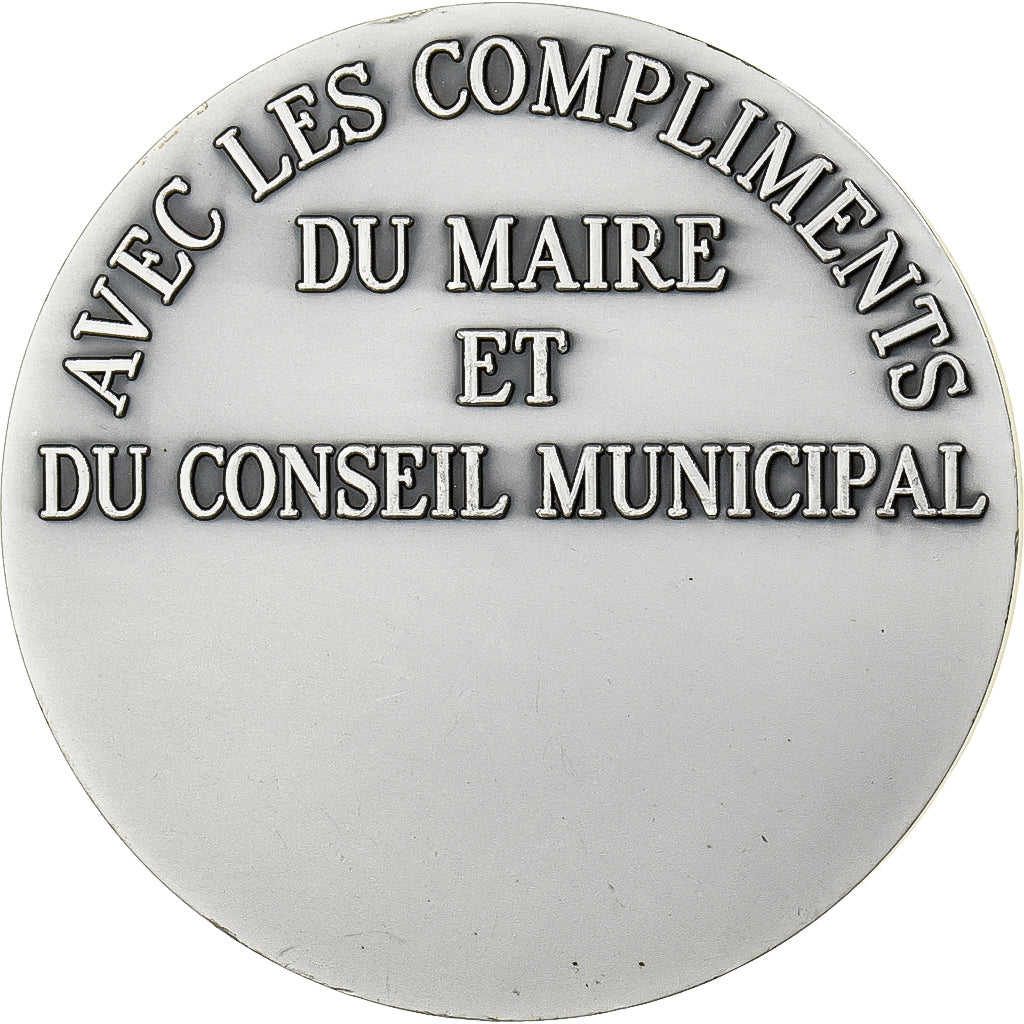 Francia, medaglia, Ville de Trizay, Charente Maritime, Silvered Metal, J. Balme