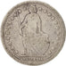 Münze, Schweiz, Franc, 1876, Bern, SGE+, Silber, KM:24