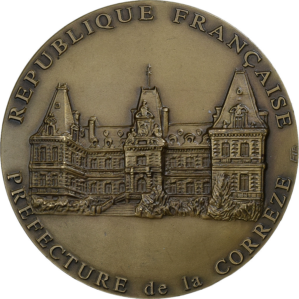 França, medalha, Préfecture de la Corrèze, Bronze, AU(55-58)