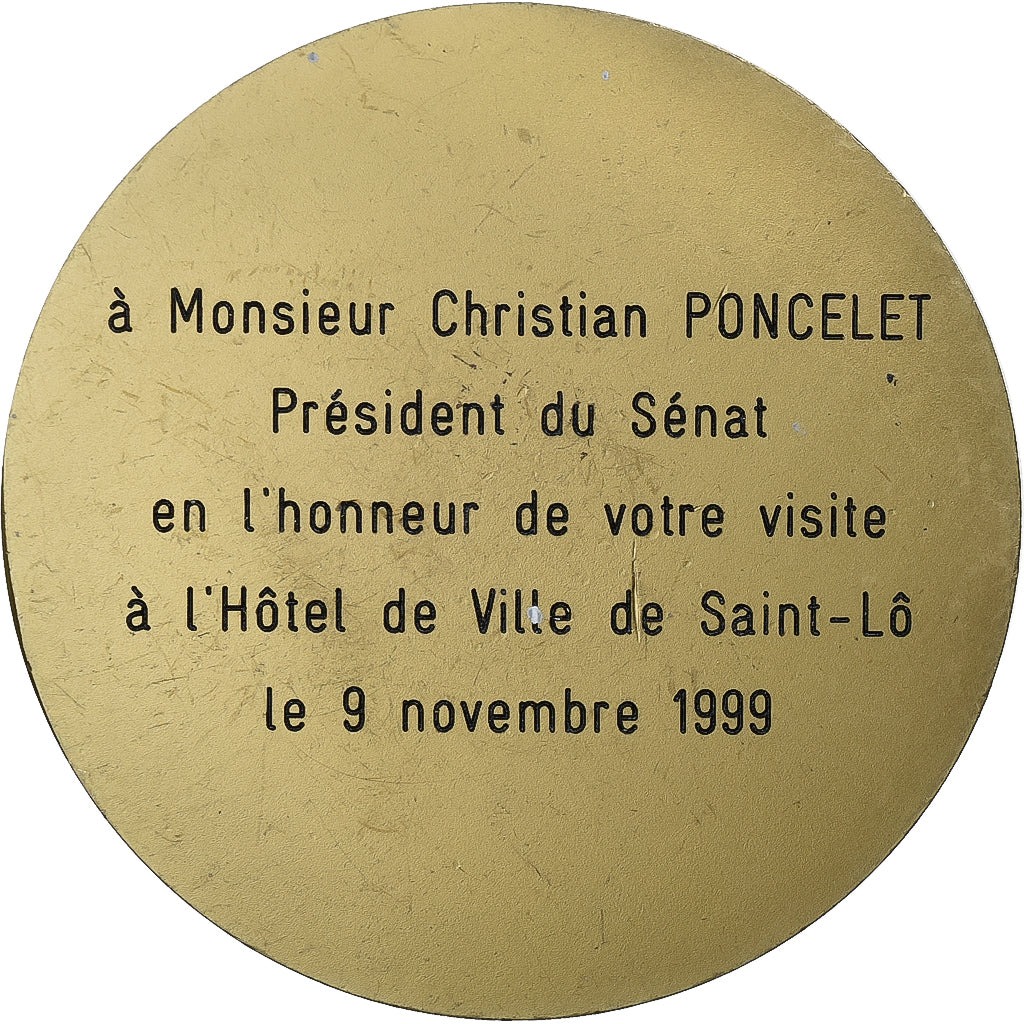 Francia, medaglia, La Ville de Saint-Lô à Christian Poncelet, Président du