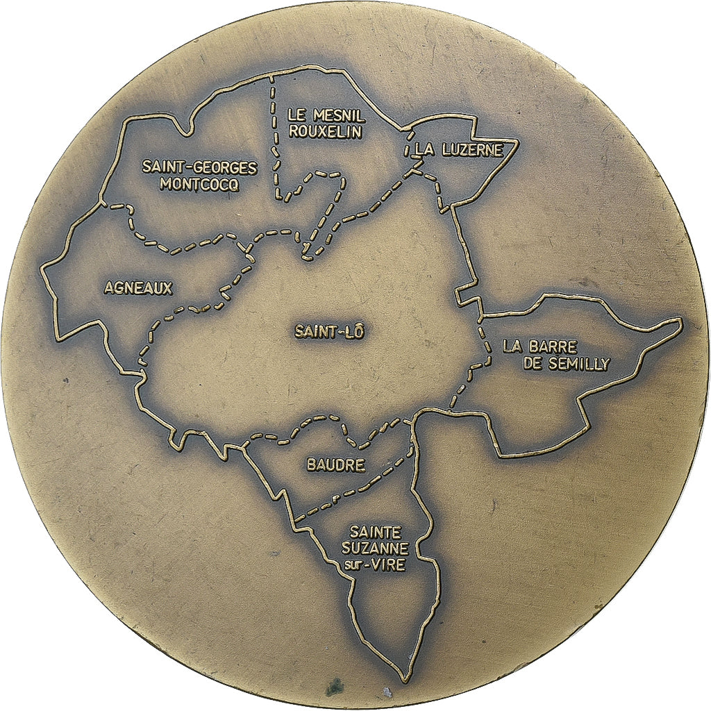 França, medalha, District de Saint-Lô, Bronze, Pichard, EF(40-45)