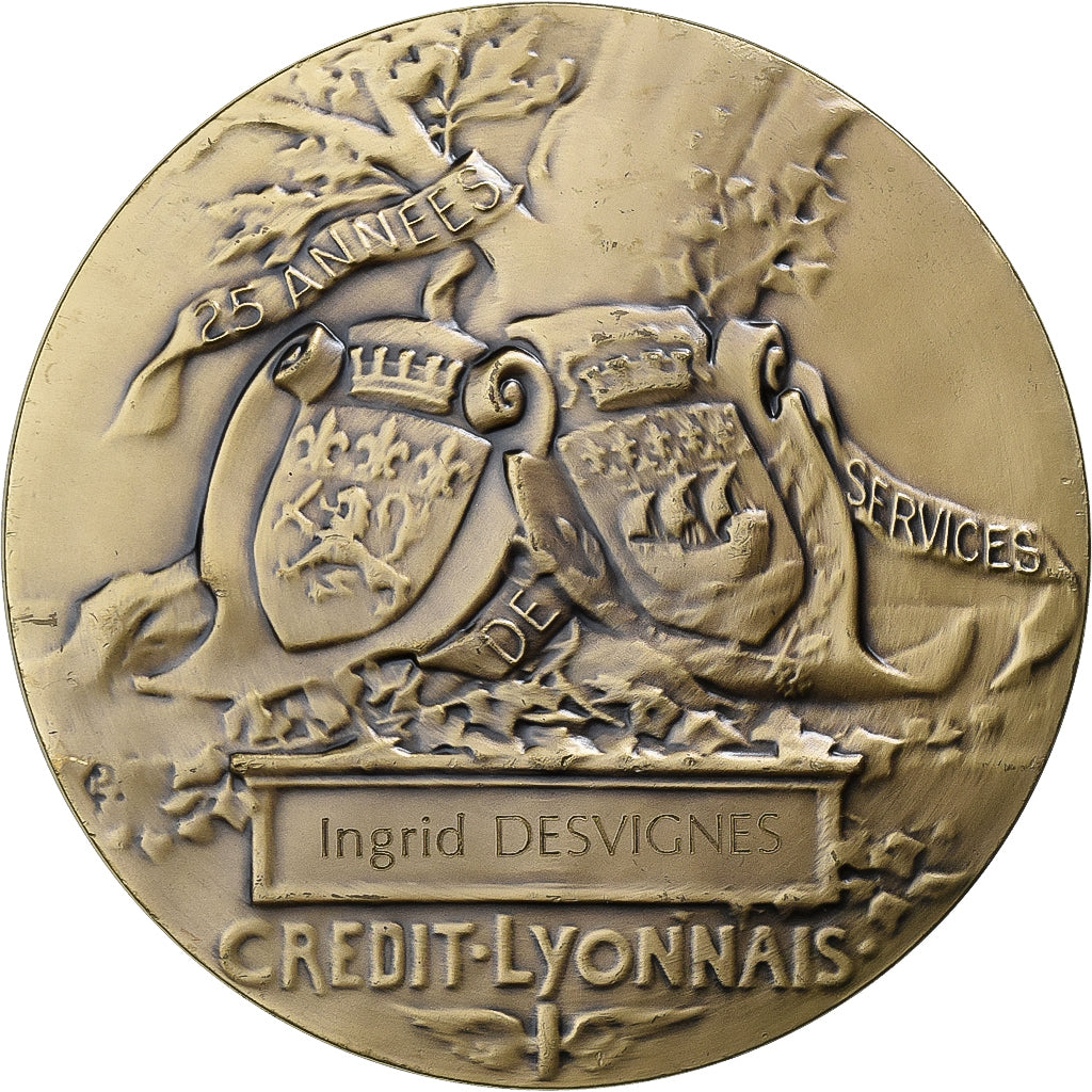 Francia, medaglia, Henri Germain , Fondateur du Crédit Lyonnais, Bronzo