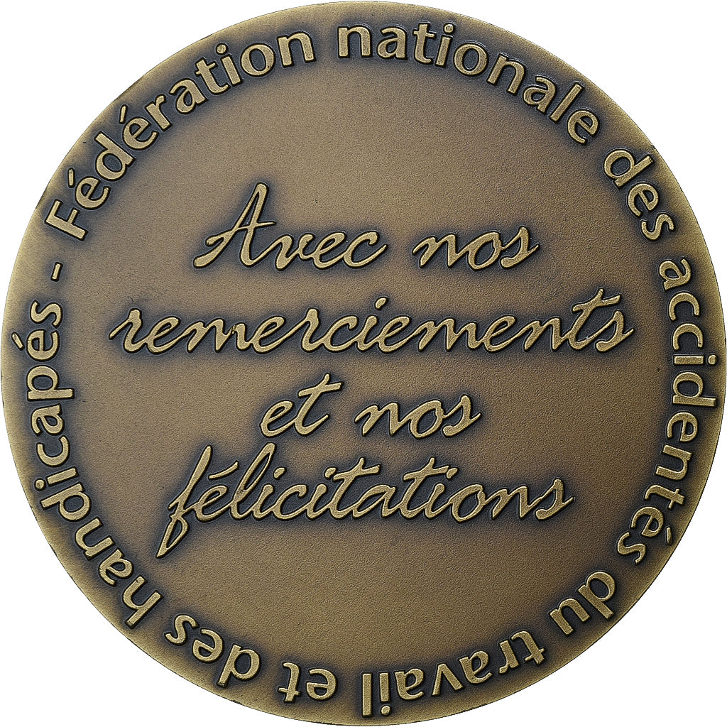 Francia, medaglia, Fédération Nationale des Accidentés du Travail et des