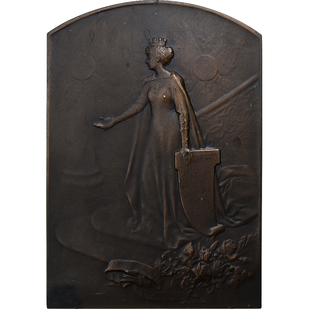 Francia, medaglia, Visite du Président Poincaré à Rennes, 1914, Bronzo