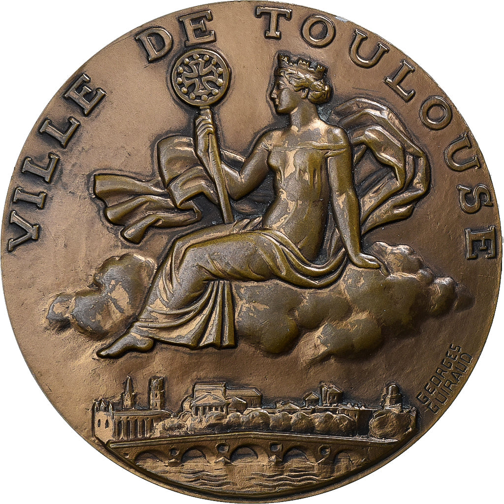Francia, medaglia, Ville de Toulouse, 1996, Bronzo, Guiraud, BB+