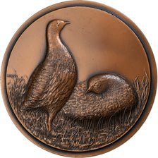 Frankreich, Medaille, Les Perdrix, 1986, Kupfer, Bret, VZ
