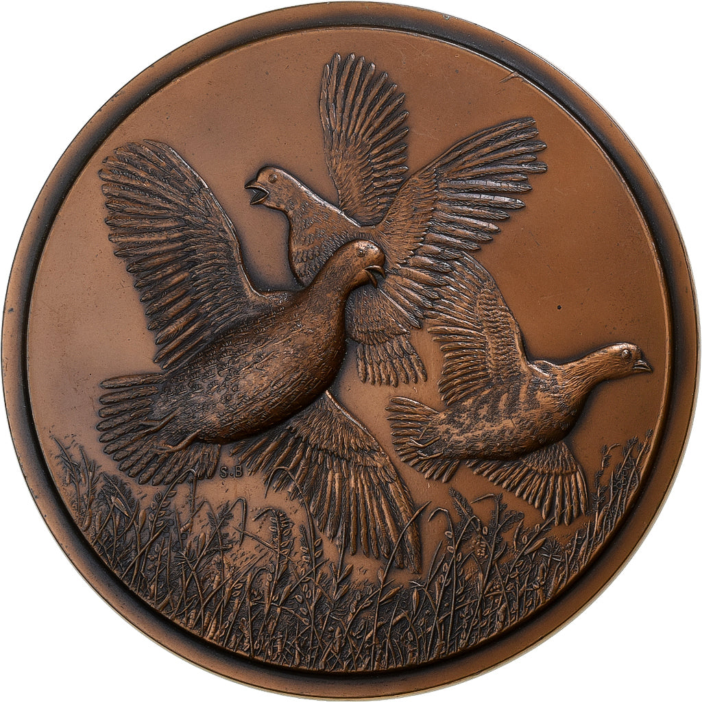 Frankreich, Medaille, Les Perdrix, 1986, Kupfer, Bret, VZ