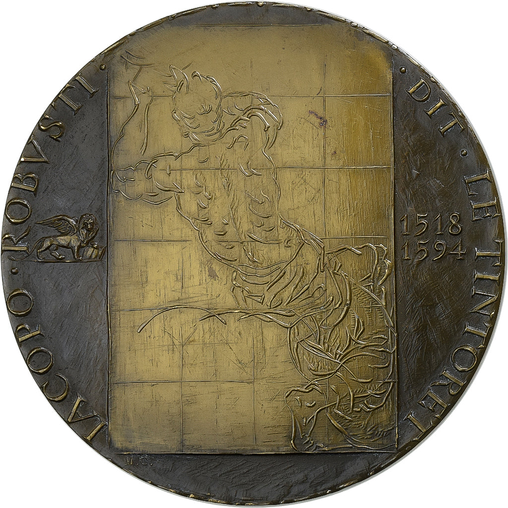 Francia, medaglia, Iacopo Robusti, Dit Le Tintoret, 1967, Bronzo, Charon, SPL-