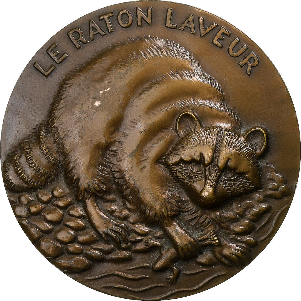 Frankreich, Medaille, Le Raton Laveur, 1983, Bronze, Riffault, VZ