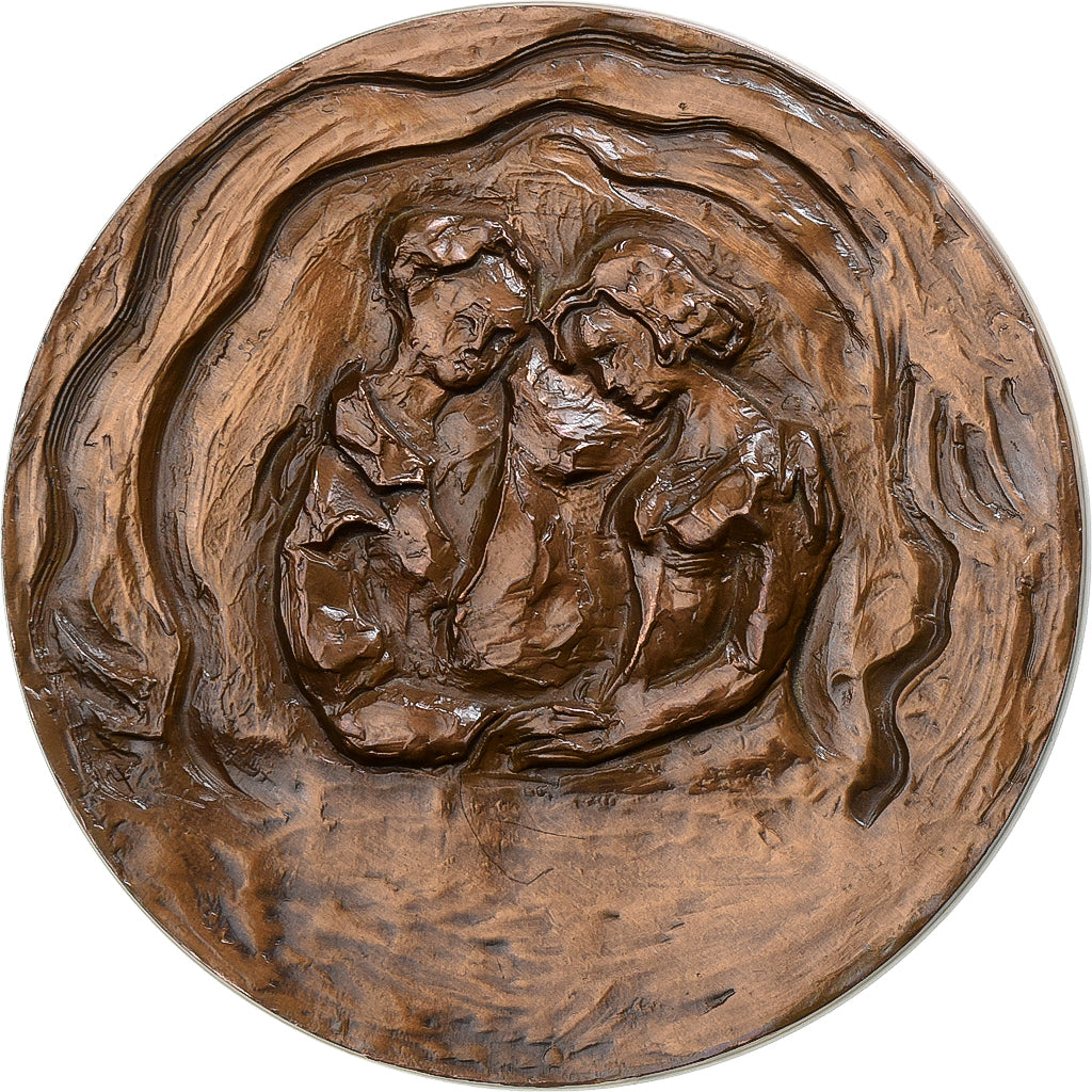 Francja, medal, Le Couple, 1974, Miedź, Boureau, AU(55-58)