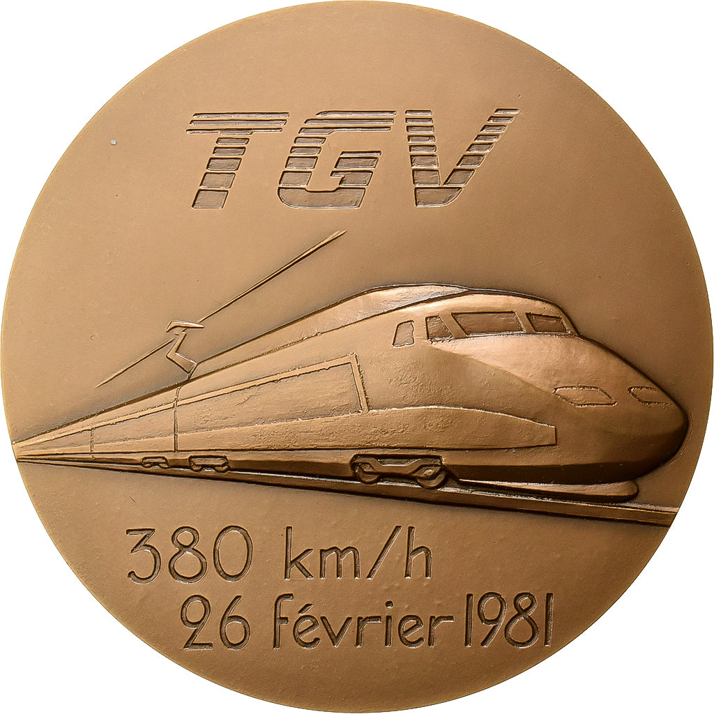 Francia, medaglia, TGV, Records du Monde Français de Vitesse, 1981, Bronzo, C.