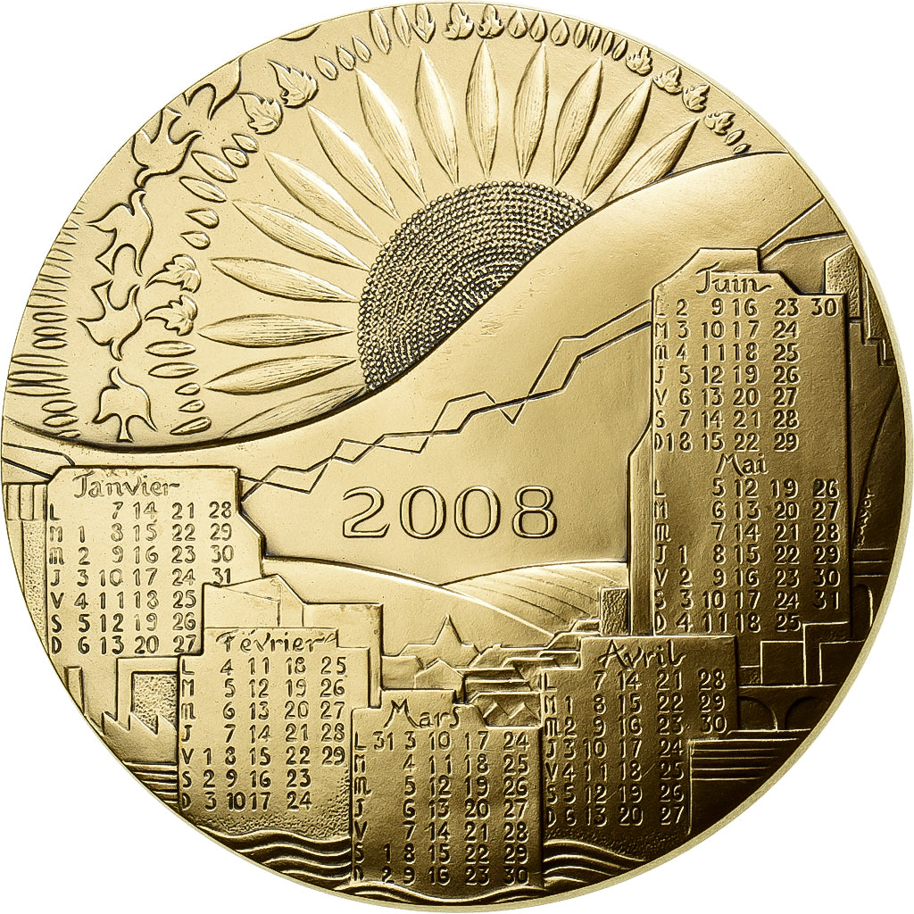 Francia, medaglia, Calendrier, 2008, Bronzo, MDP, SPL