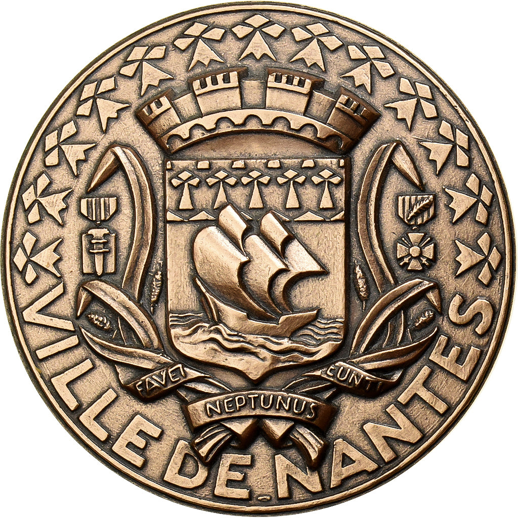 França, medalha, Ville de Nantes, Bronze, Friour, MS(63)