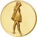 France, Medal, La Petite Danseuse, Edgar Degas, Gilt Bronze, MS(63)