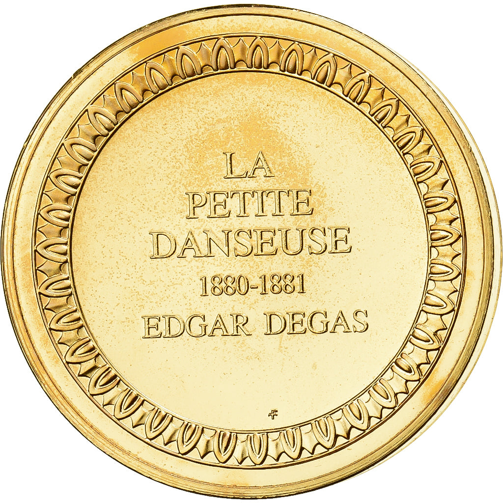 France, Medal, La Petite Danseuse, Edgar Degas, Gilt Bronze, MS(63)